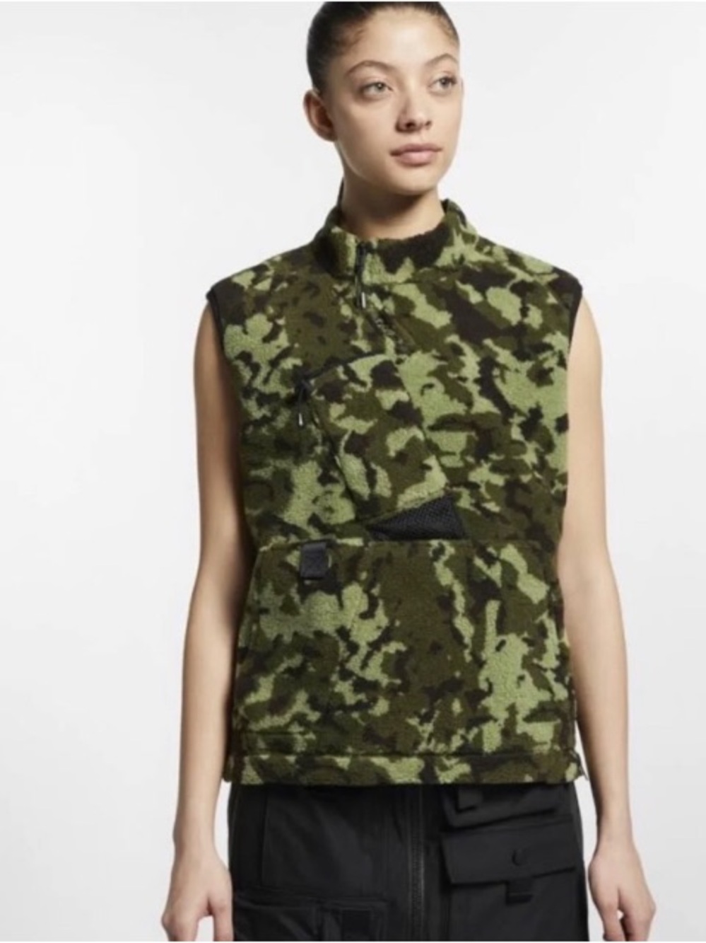 Nike Lab x MMW RARE Beryllium Camo Fleece Vest sz XS